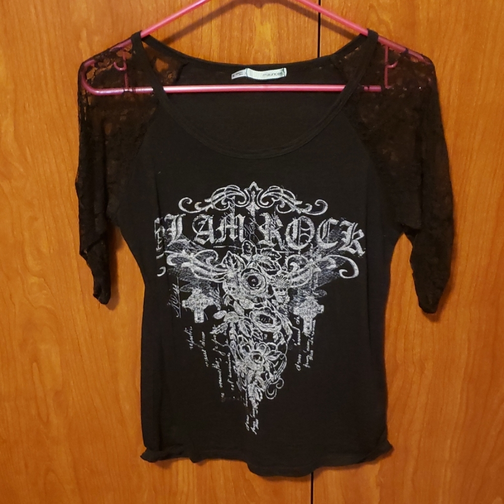 Maurices lace graphic shirt